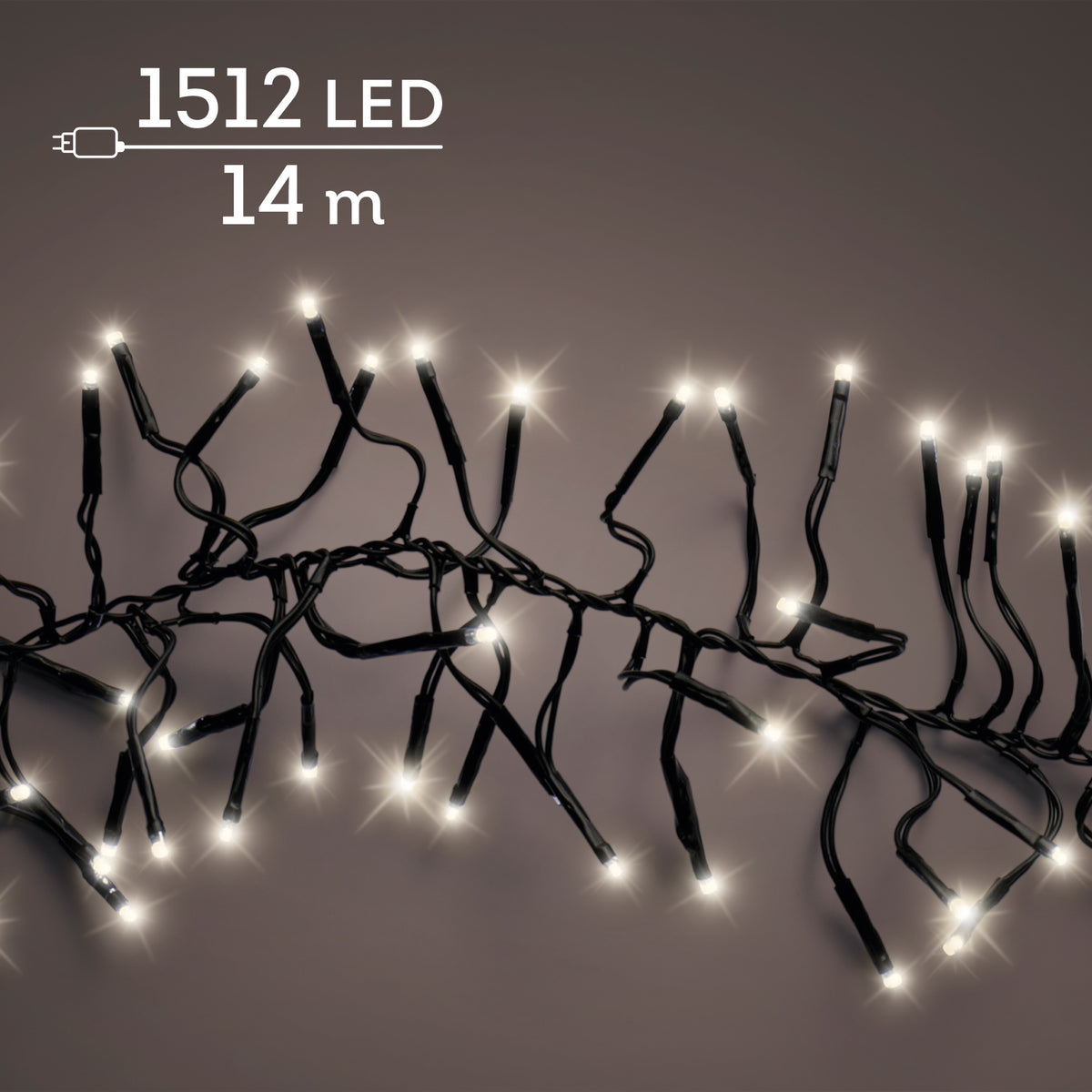 Luci Natale Cluster 1512 Led Caldo Naturale