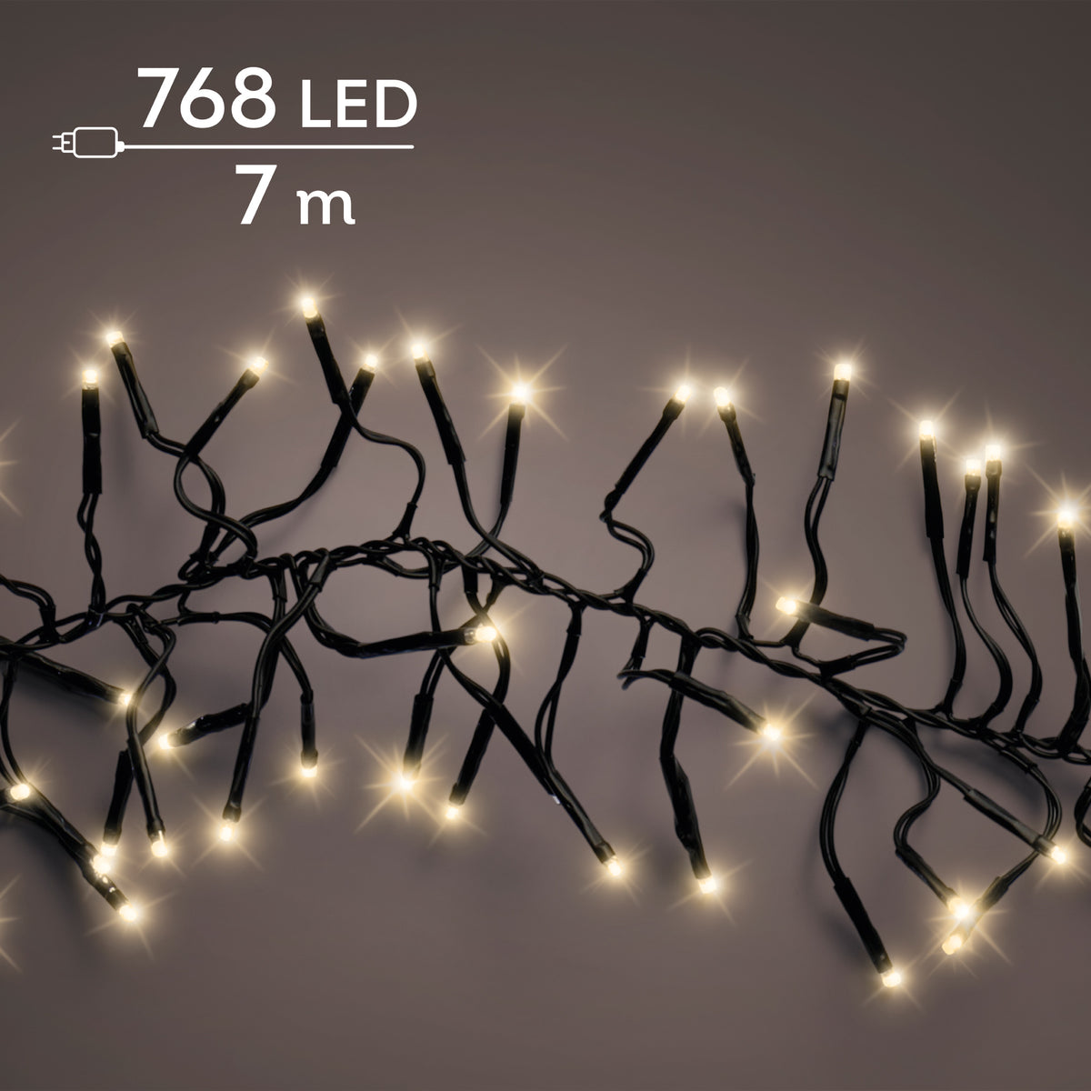 Luci Natale Cluster 768 Led Oro Soft