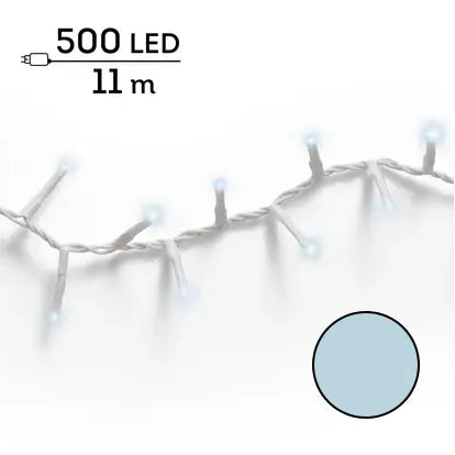 Luci Natale 500 Led Freddo Cavo Trasparente