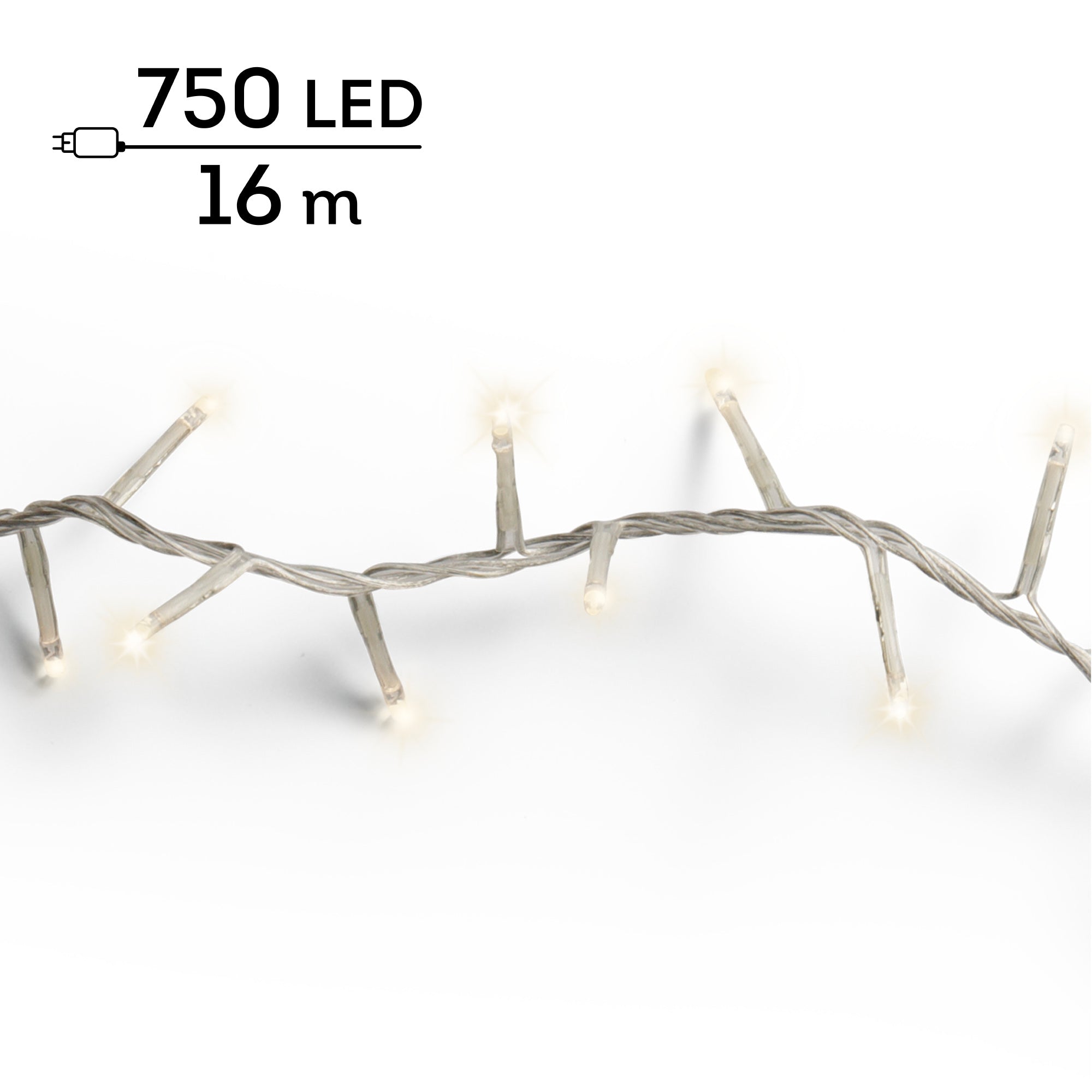 Luci Di Natale 750 Led Cavo Trasparente