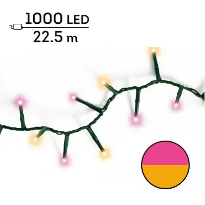 Luci Natale 1000 Led Caldo Classico Rosa