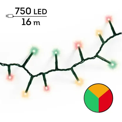 Luci Natale 750 Led Caldo Classico Rosso Verde