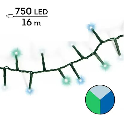 Luci Natale 750 Led Freddo Blu Verde