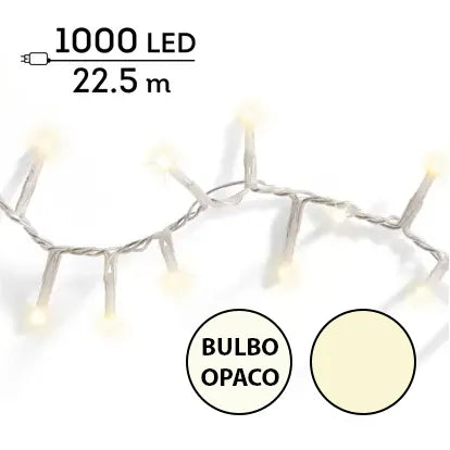 Luci Soft Glow 1000 Led Bulbo opaco Caldo Naturale Cavo Trasparente