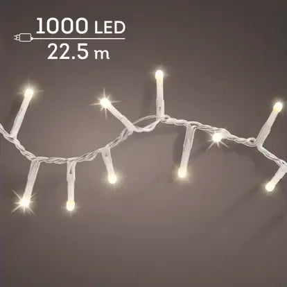 Luci Soft Glow 1000 Led Bulbo opaco Caldo Naturale Cavo Trasparente