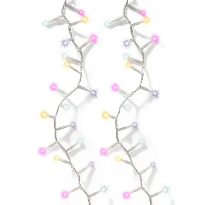 Luci Soft Glow 1000 Led Bulbo opaco Freddo Caldo Naturale Rosa Viola Cavo Trasparente