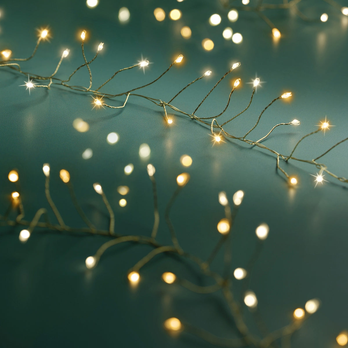 Luci Di Natale 480 Cluster Microled 6 M Luce Oro E Calda