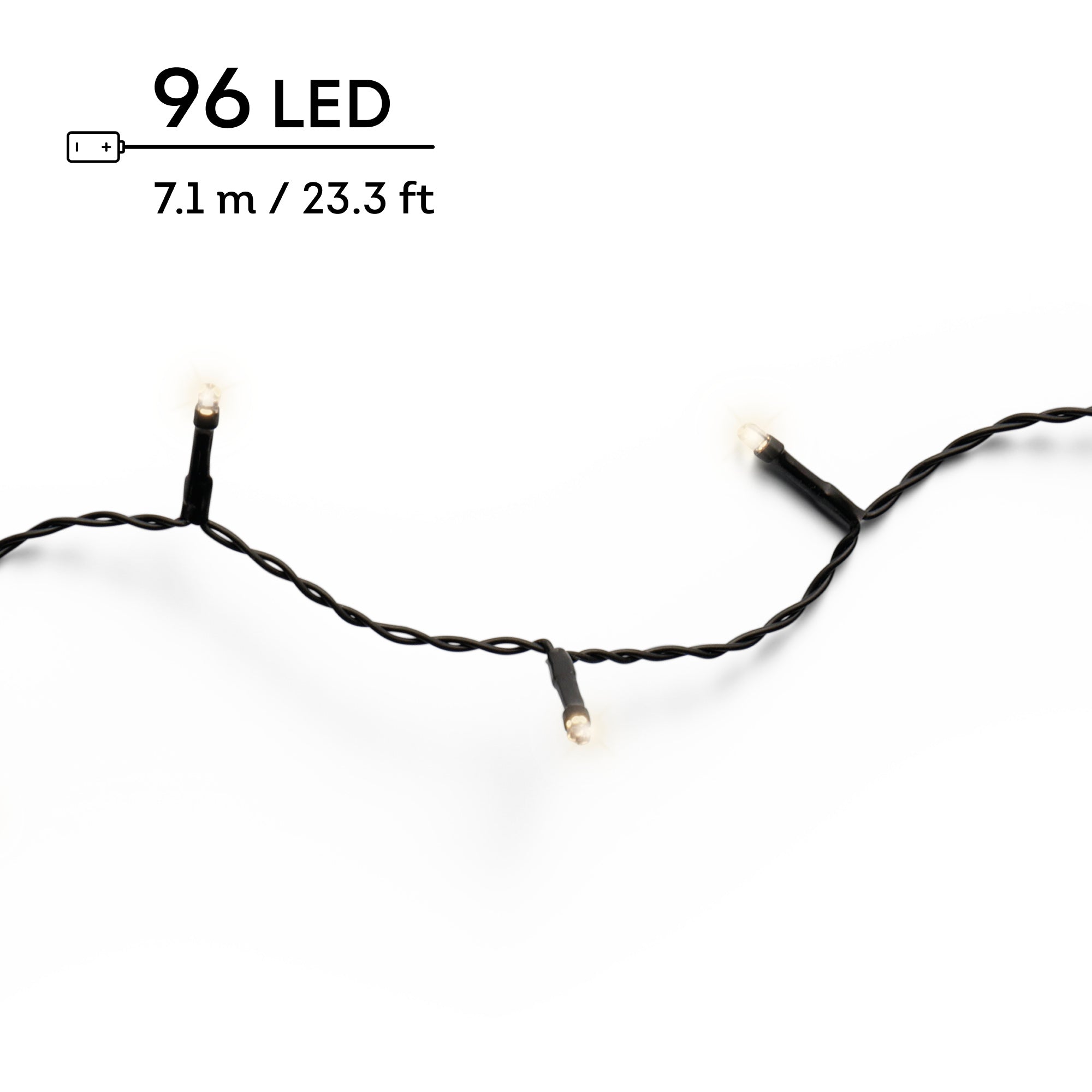 Luminaria Batteria 96 Led 7,1M Warm