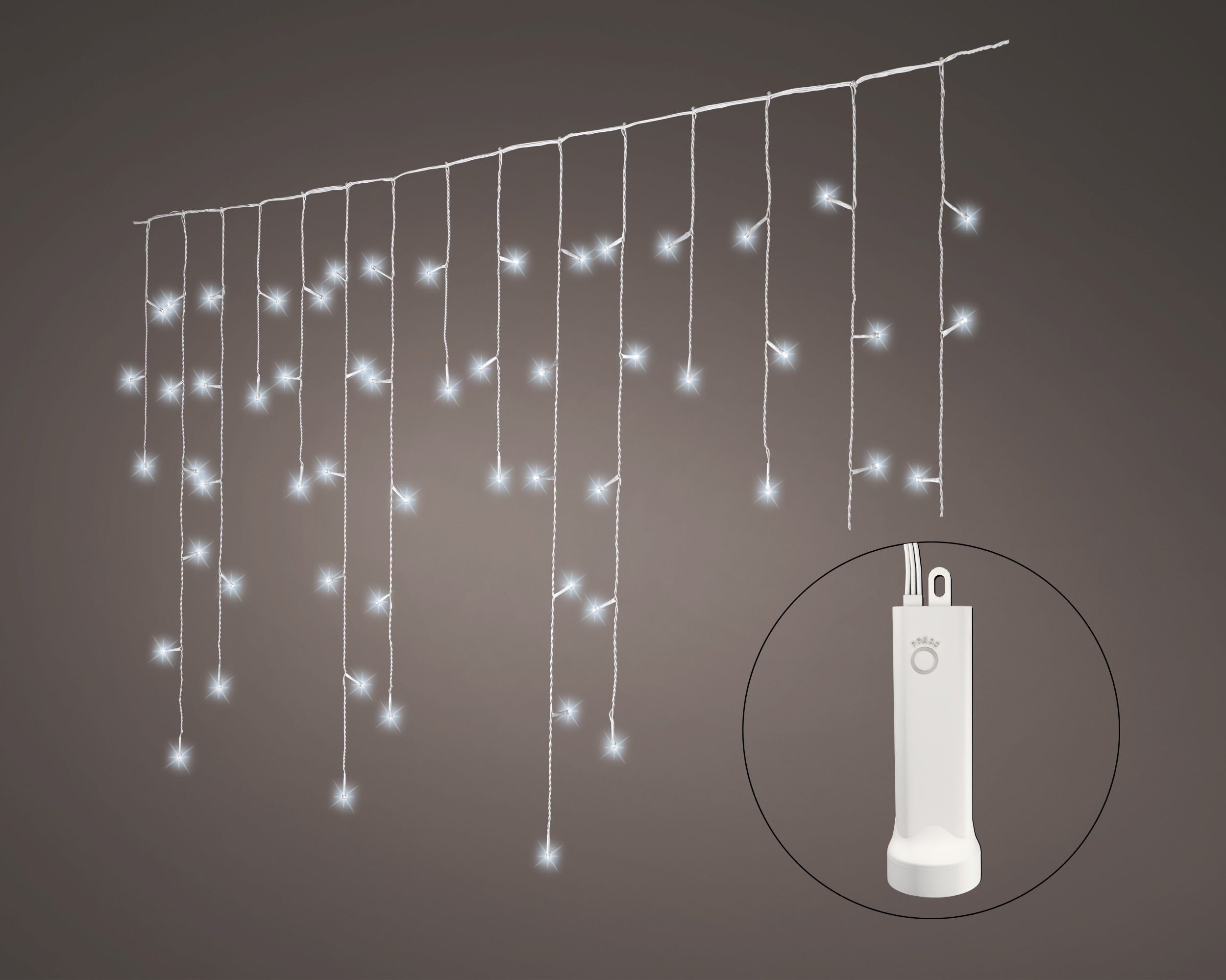 Tenda Luminosa Batteria Luce Fredda 75 Cm X 7 M