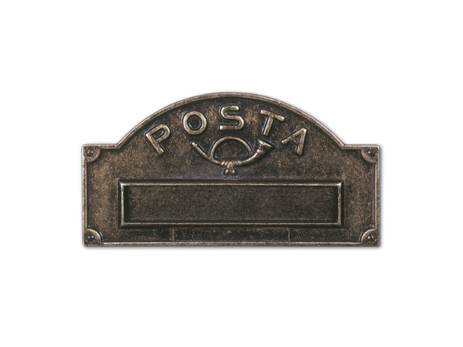 Placca Bucalettere Ottone Brunito