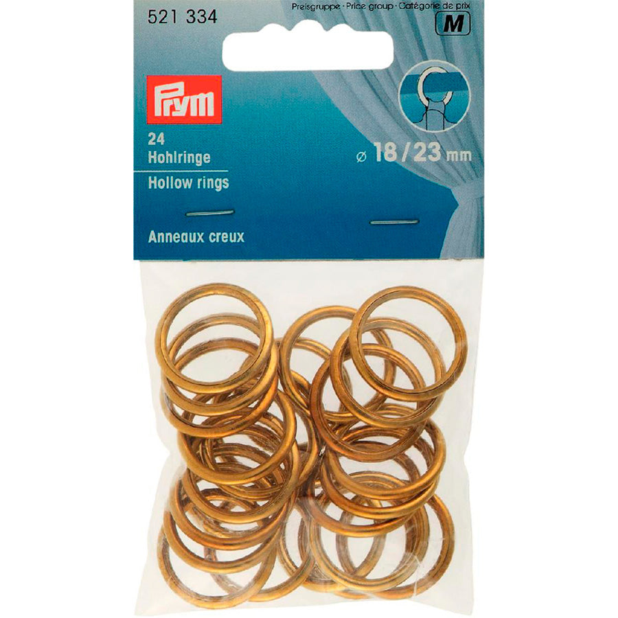 Anelli Cavi In Ottone 18/23 Mm Oro Prym