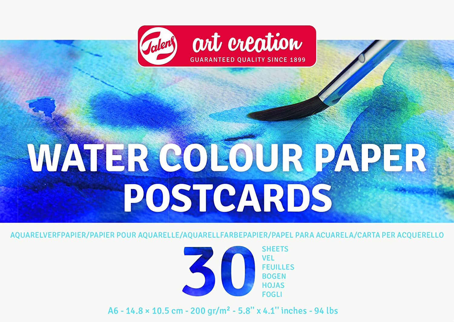 Carta Per Acquerelli 10,5x14x8 Cm 30 Fg Talens Art Creation