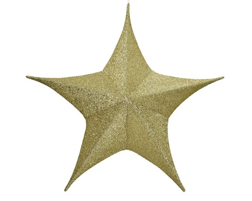 Pendente Stella Gold decorativo con glitter 80 x 28 cm per addobbi natalizi - DeMatteis.it