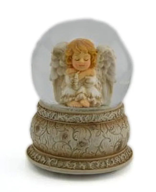 Carillon con angelo decorativo diametro 10 cm oggetto musicale da collezione - DeMatteis.it