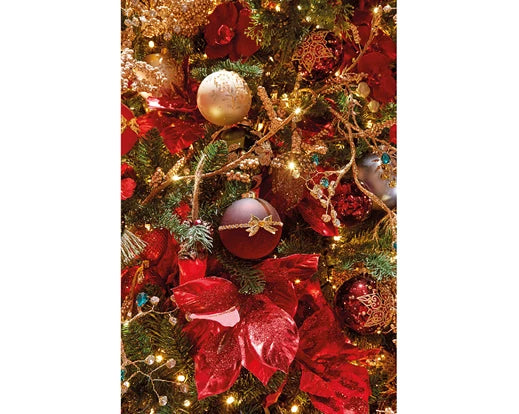 Fiore Stella Natale Con Clip decorazione natalizia con clip per albero di Natale dimensioni 16x7 cm - DeMatteis.it