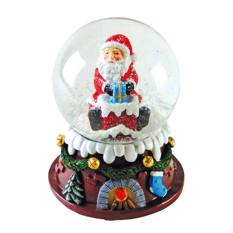 Carillon Babbo Natale Con Regali musicale con sfera di vetro e neve decorativo natalizio - DeMatteis.it