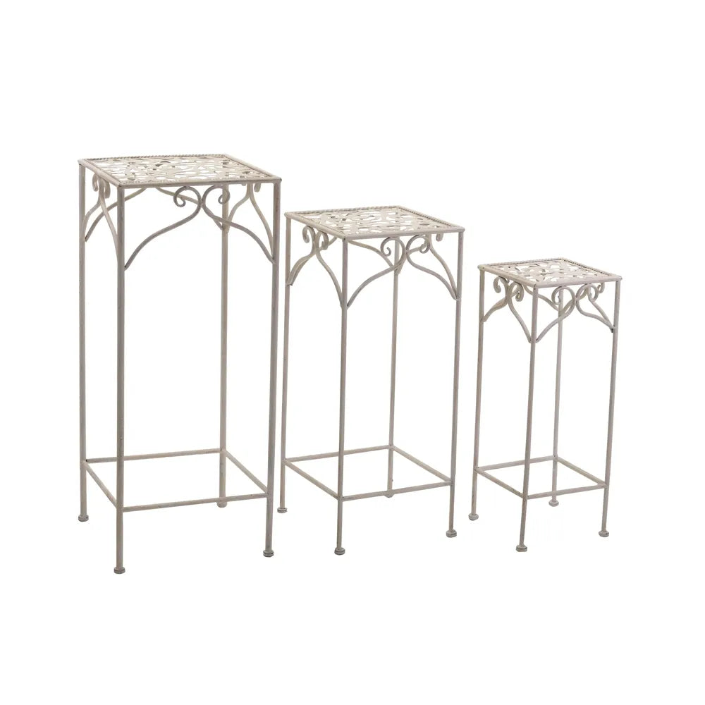 Colonnina Ferro Jessica Bianco Brush 25x25x63 Cm