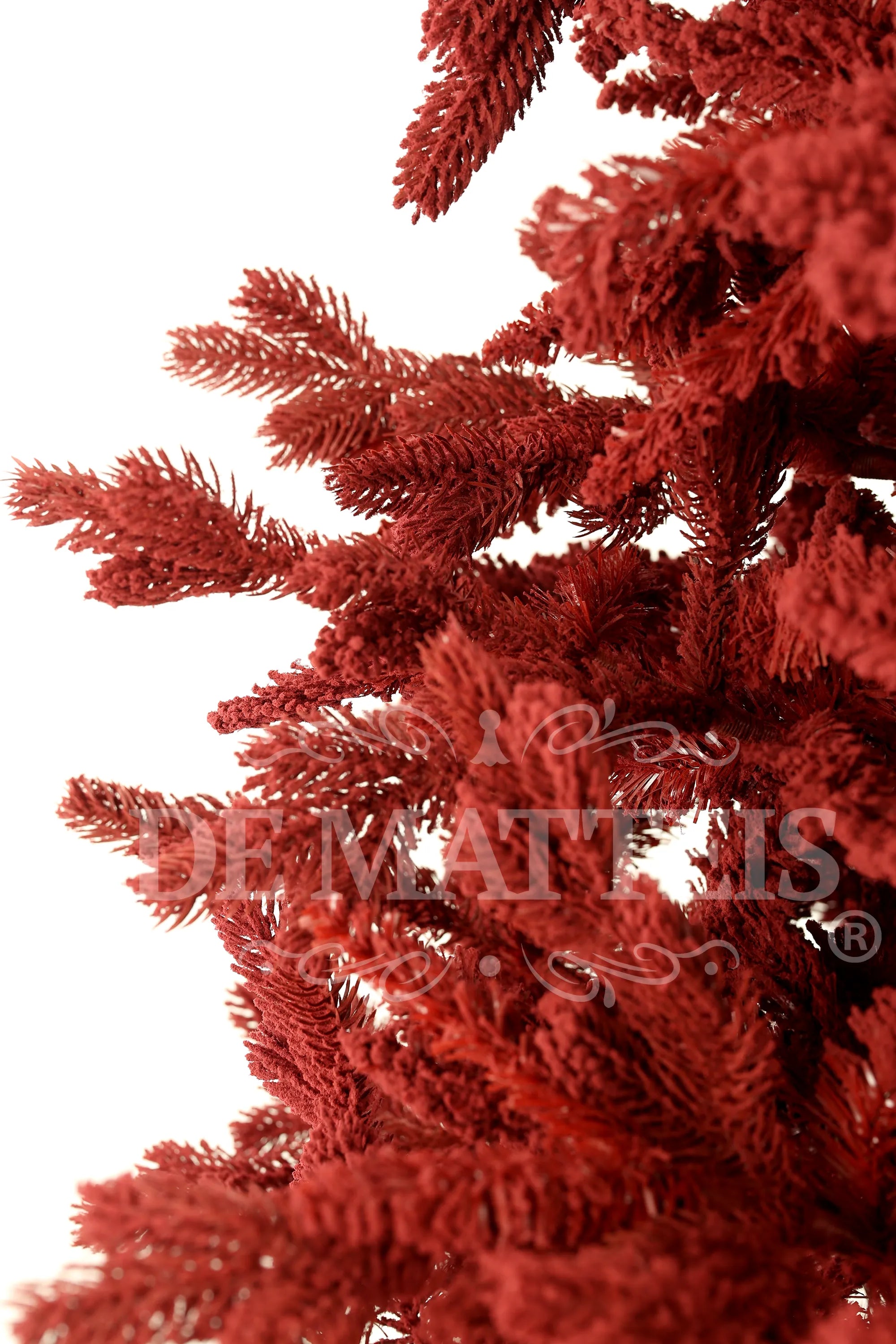 Albero Burgundy Fir Fioccato Rosso 210 Cm