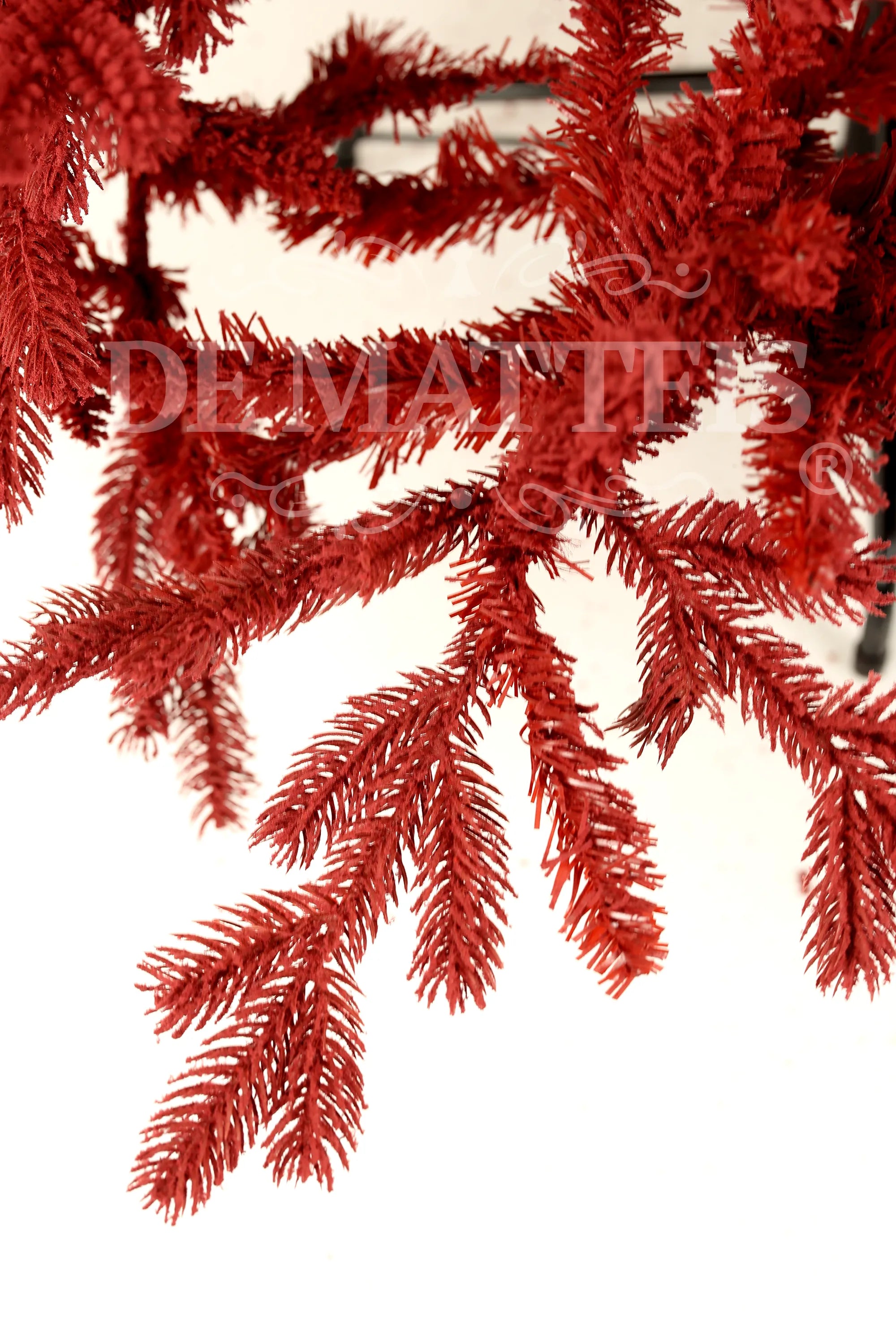 Albero Burgundy Fir Fioccato Rosso 210 Cm