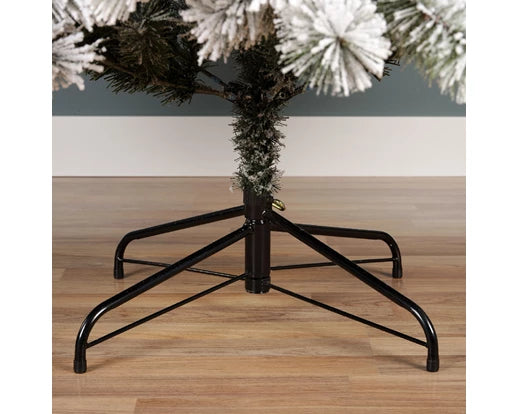 Albero di Natale Vancouver 210 cm innevato Everlands per decorazioni natalizie con base metallica stabile - DeMatteis.it