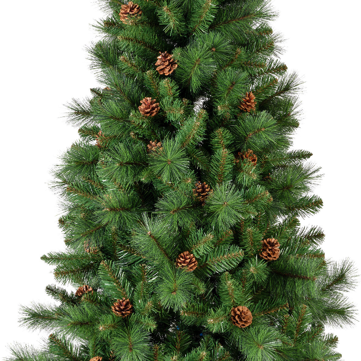 Albero di Natale artificiale Norwich Pine 180 cm con pigne decorative per addobbi natalizi - DeMatteis.it
