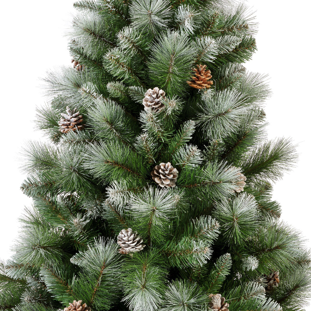 Albero Norwich Pine Innevato 150 cm Everlands per decorazioni natalizie con effetto neve e pigne - DeMatteis.it