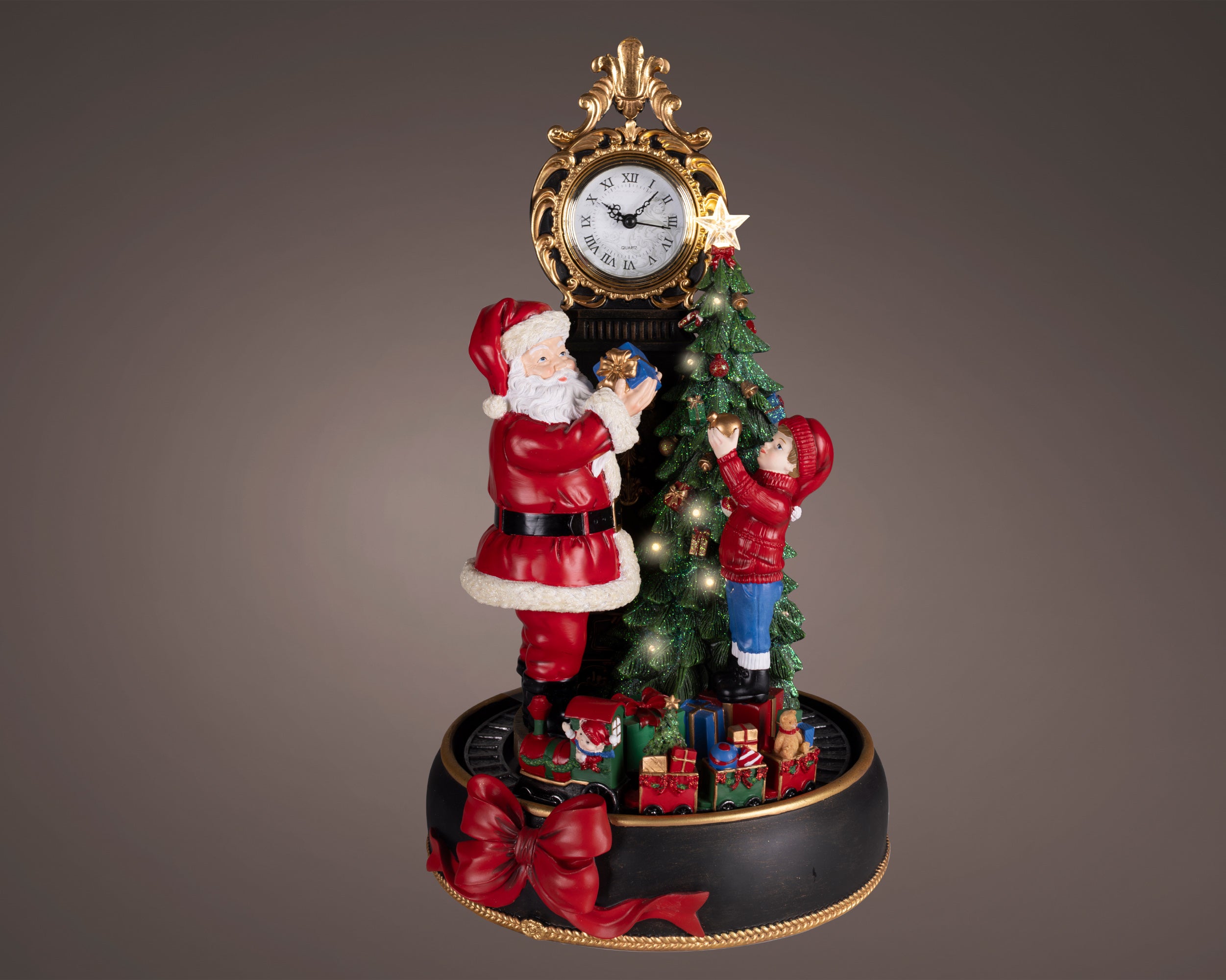 Orologio Con Babbo E Bimco 28x30x49 Cm