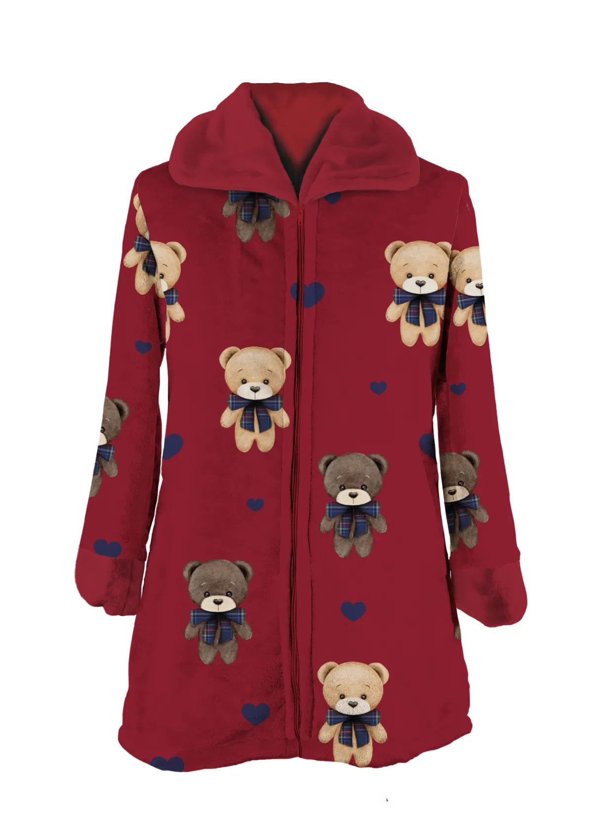 Vestaglia Orsetti Rosso Tg Xl