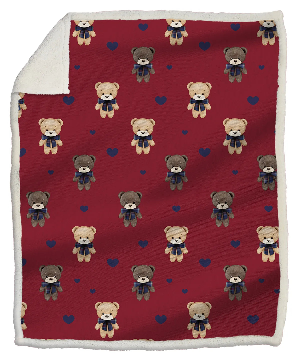 Plaid Morbidotto 110x140 Cm Orsetti Rosso