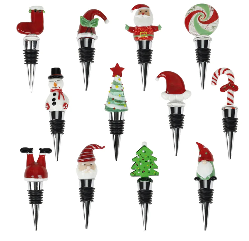 Tappo Christmas Decorato Brandani per bottiglie con decorazioni natalizie assortite - DeMatteis.it