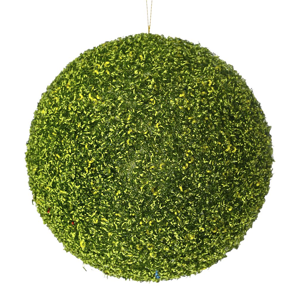 Palla di Natale diametro 15 cm verde con decorazioni strass per addobbi natalizi - DeMatteis.it