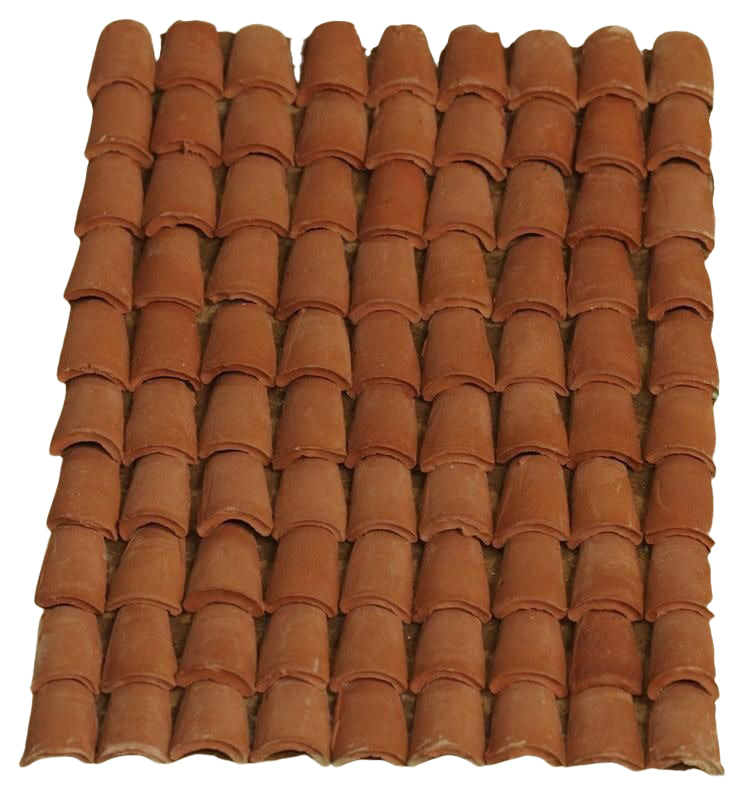 Set 60 Coppo in resina 15x10 mm per coperture e decorazioni edili tradizionali - DeMatteis.it