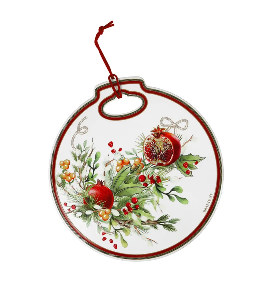 Set 4 Decorazione Carol Bianco Brandani per tavola natalizia con motivi festivi - DeMatteis.it