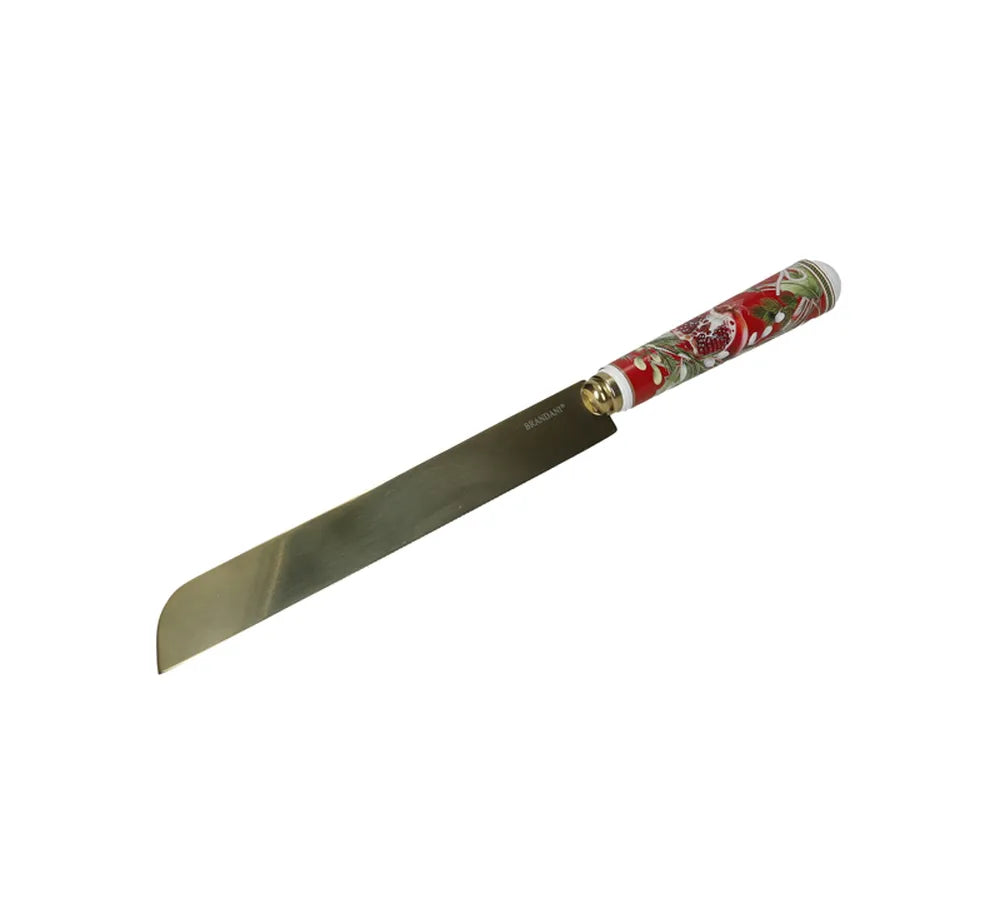 Coltello Torta Carol Oro Inox Brandani per servire dolci con manico decorativo - DeMatteis.it