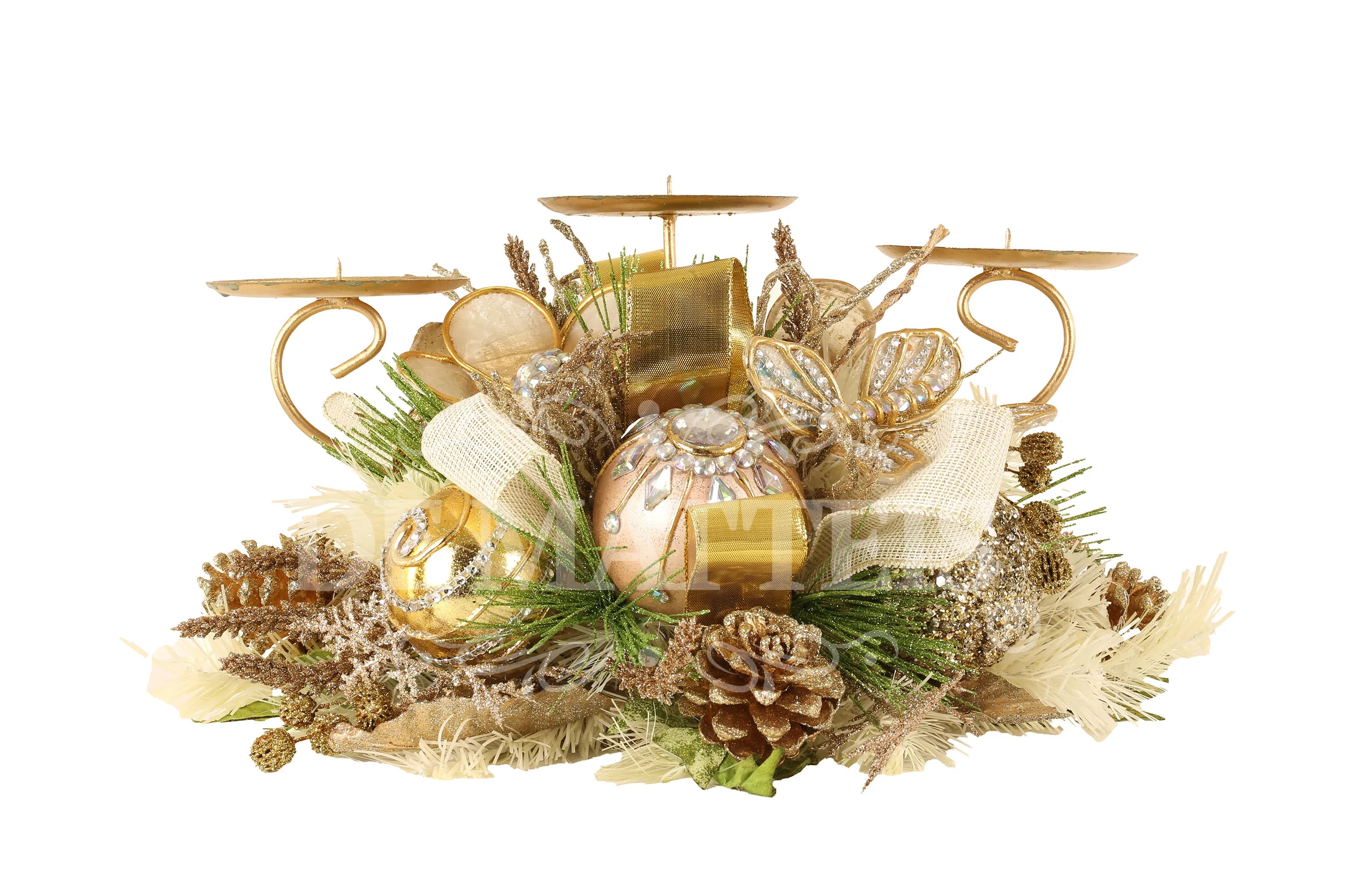 Portacandele Champagne Oro 50 Cm