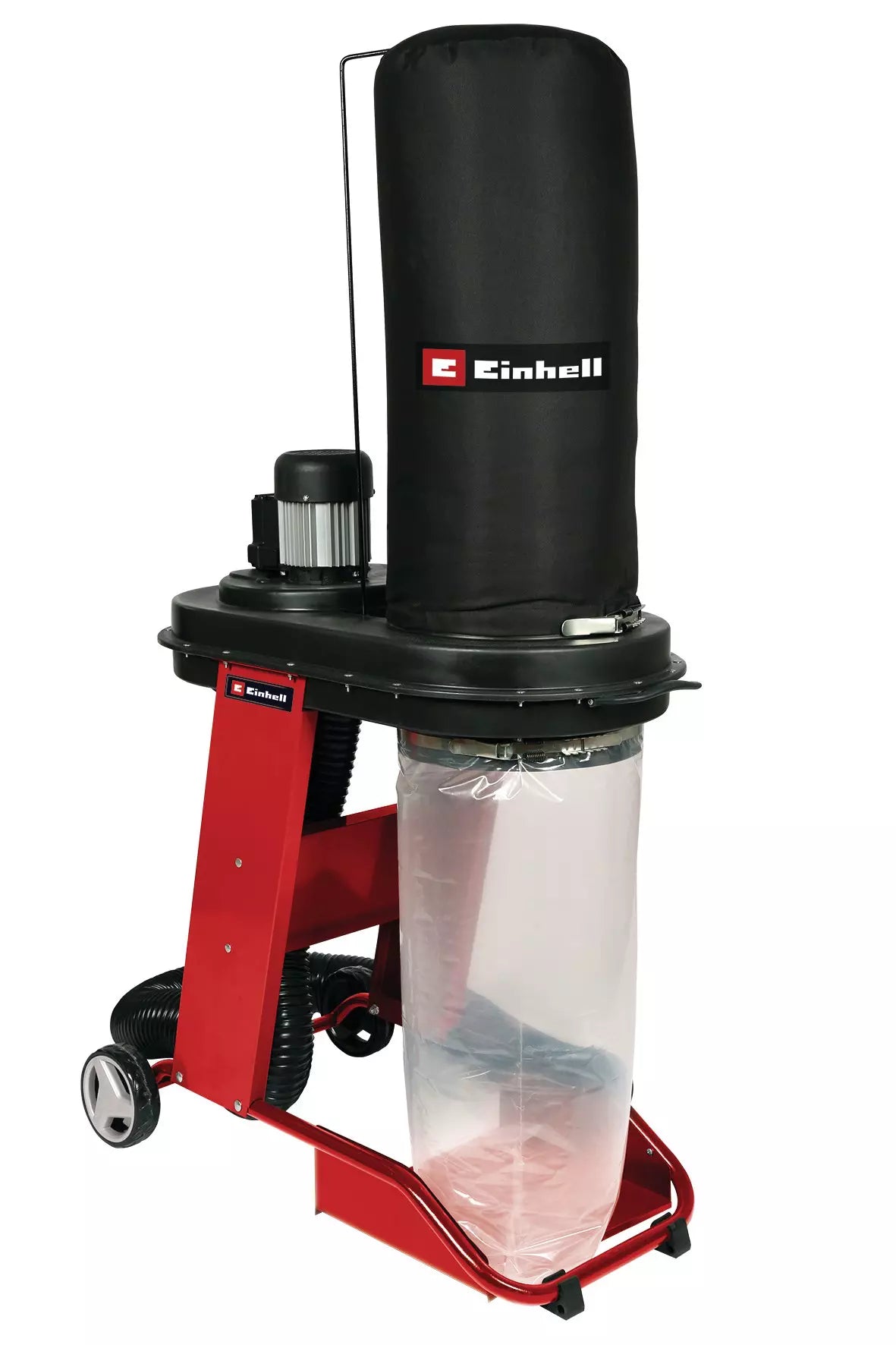Aspiratrucioli TE VE 550/2 A Einhell con motore a induzione, sacco di raccolta a sostituzione rapida, telaio ergonomico con rotelle e tubo flessibile di 250 cm per un'aspirazione potente e silenziosa. | Dematteis.it