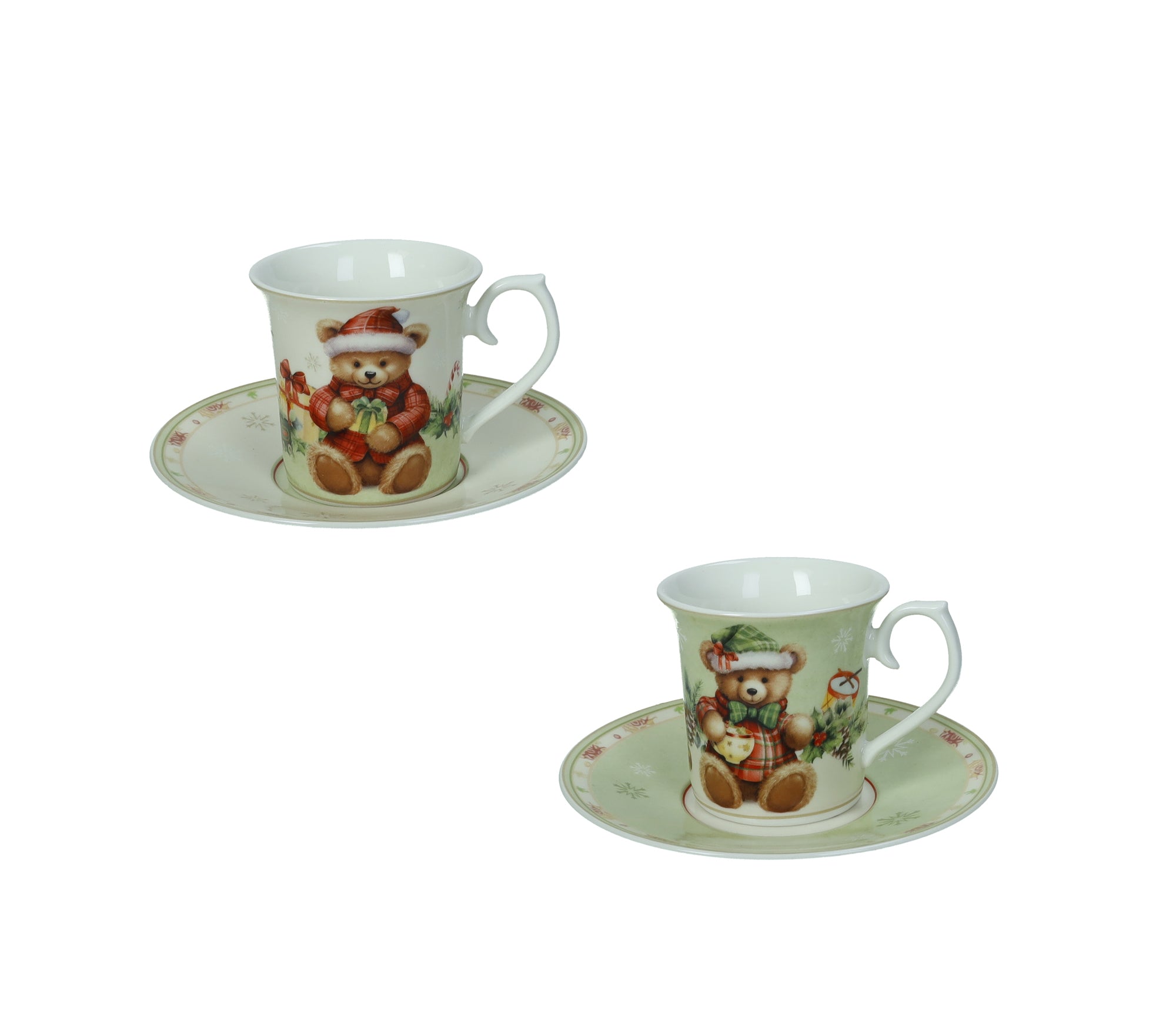 Set 2 Pz Tazzina Caffe' Coccole New Bone China