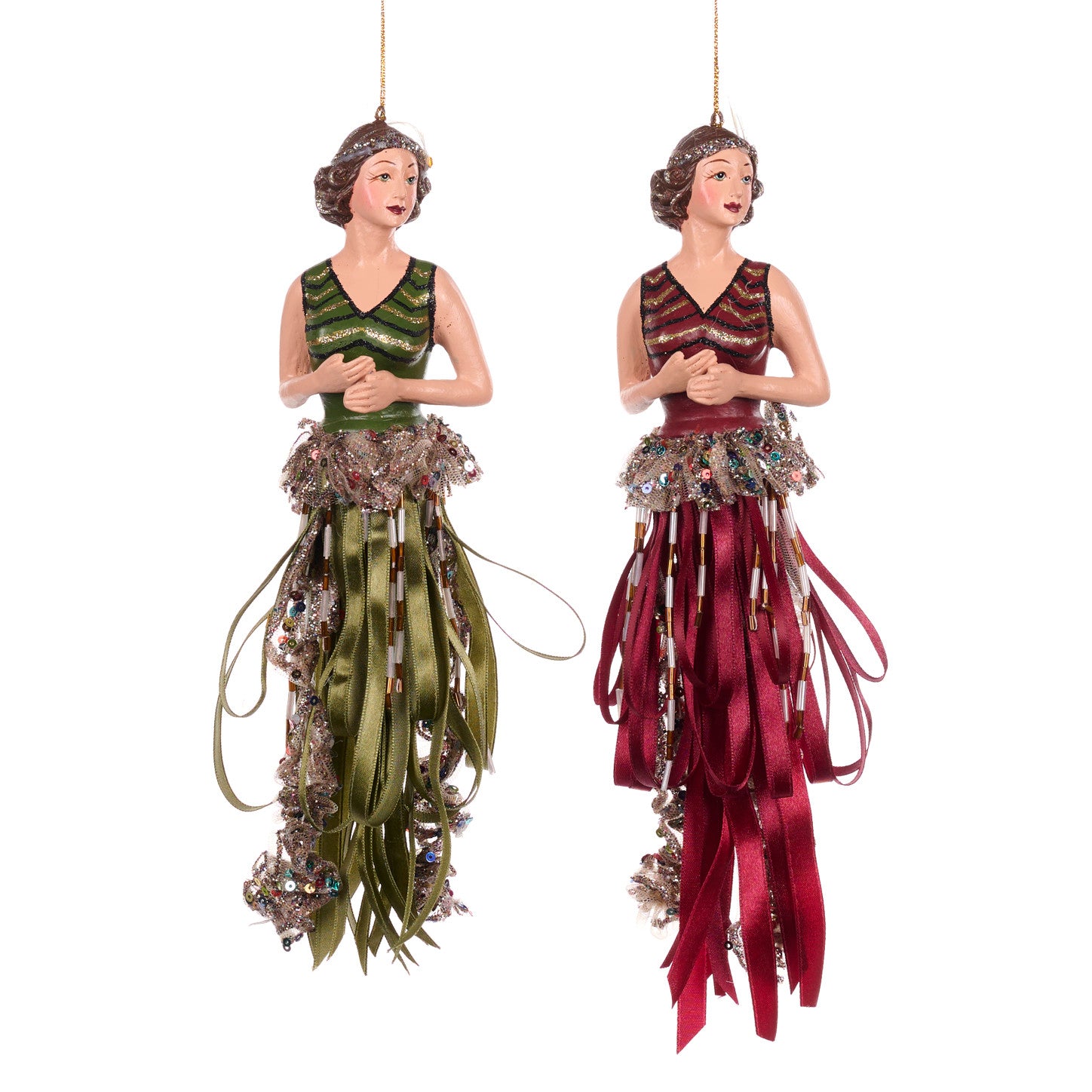 Pendente decorativo ragazza su nappa da 27 cm per addobbi natalizi e ornamento casa - DeMatteis.it