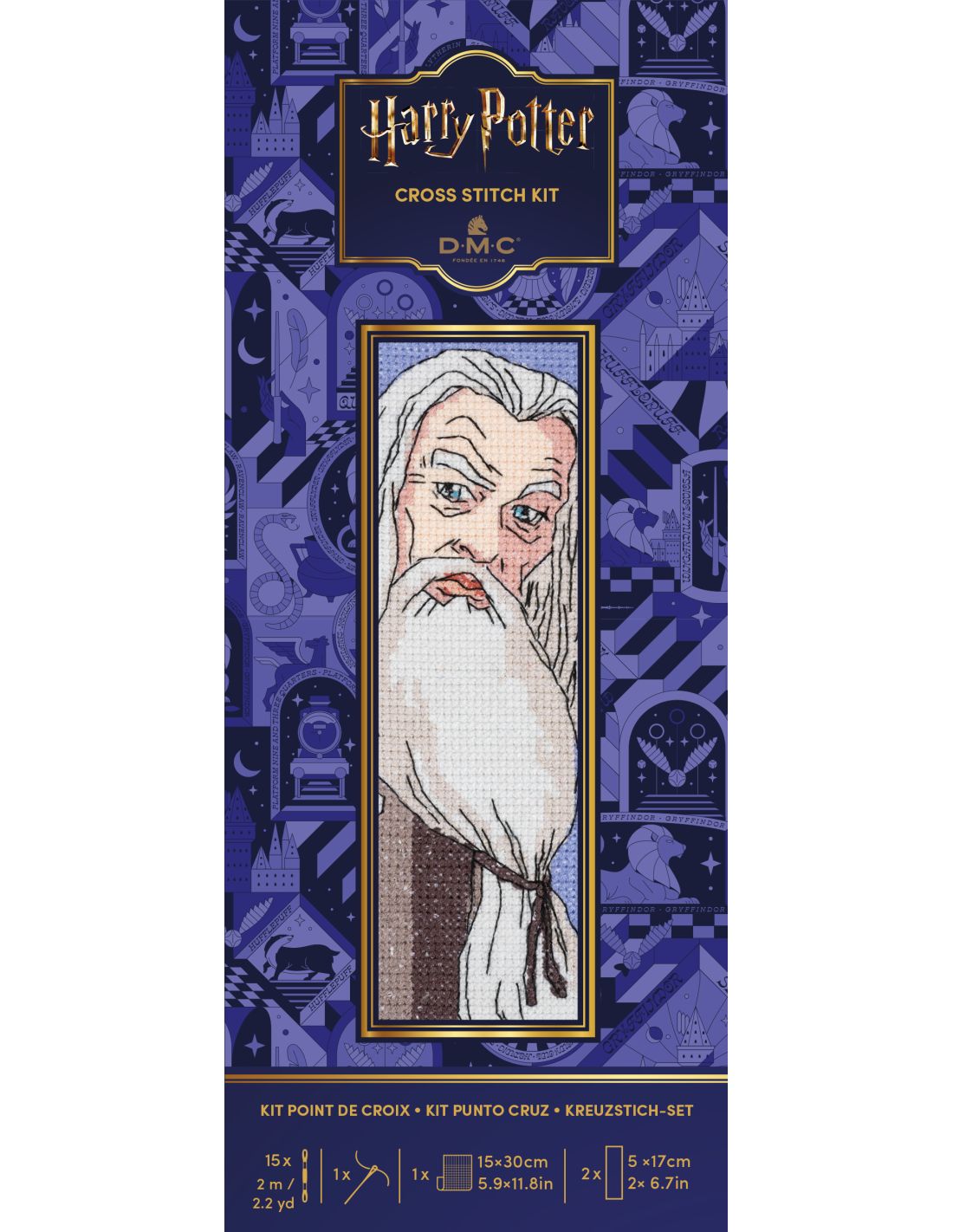 Kit Punto Croce Segnalibro Silente Collezione Harry Potter