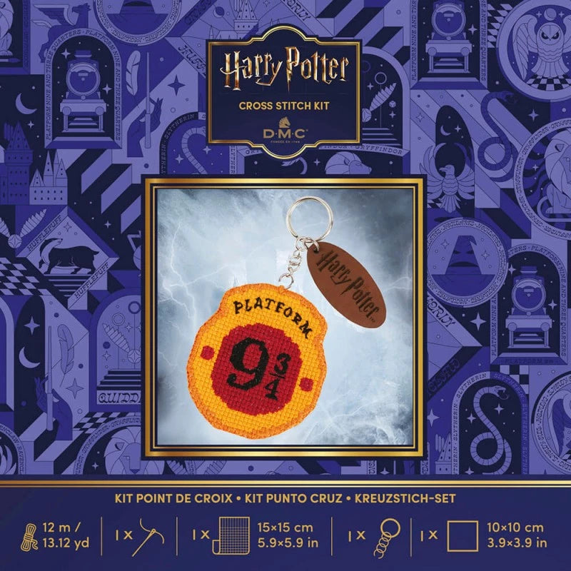 Kit Punto Croce Portachiavi Binario 9 3/4 Collezione Harry Potter