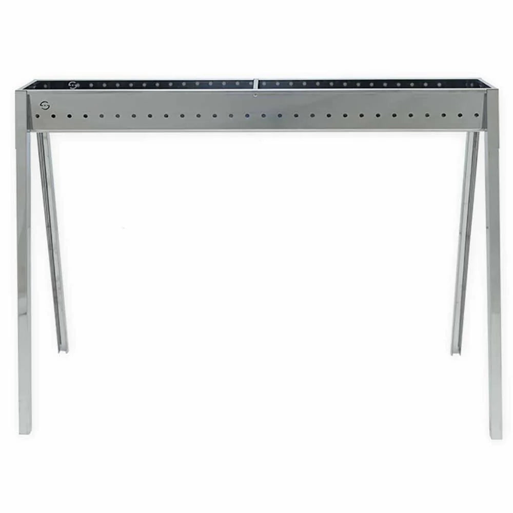 Lisa, Cuoci Arrosticini Milano 100 Acciaio Inox Linea Steel con struttura rettangolare lucida, gambe pieghevoli e fori per spiedini - DeMatteis.it
