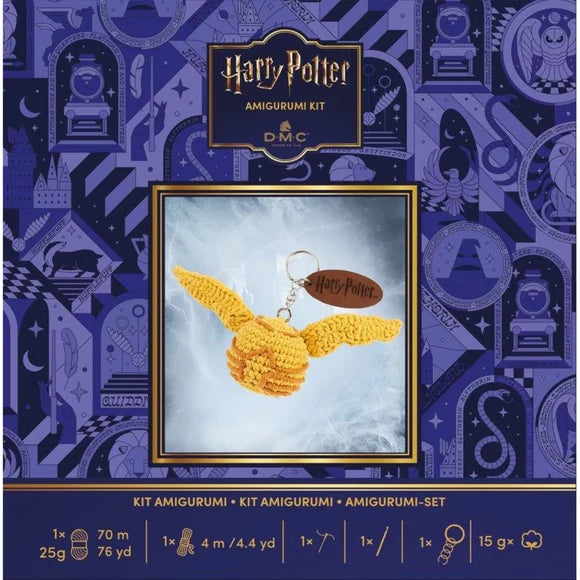 Kit Amigurumi Portachiavi Boccino D'oro Collezione Harry Potter