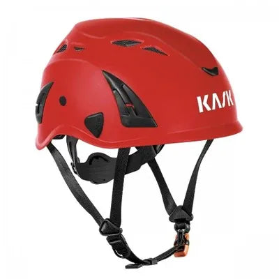 Elmetto Kask Superplasma Aq in colorazione rossa, dotato di tecnologia 2DRY e clip fermalampada integrate per massima versatilità. |Dematteis.it