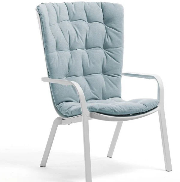 Cuscino Nardi Folio artic per poltrona da esterno, dimensioni 82x128 cm, spessore 7 cm, realizzato con materiali resistenti agli agenti atmosferici e sistema di fissaggio. | Dematteis.it