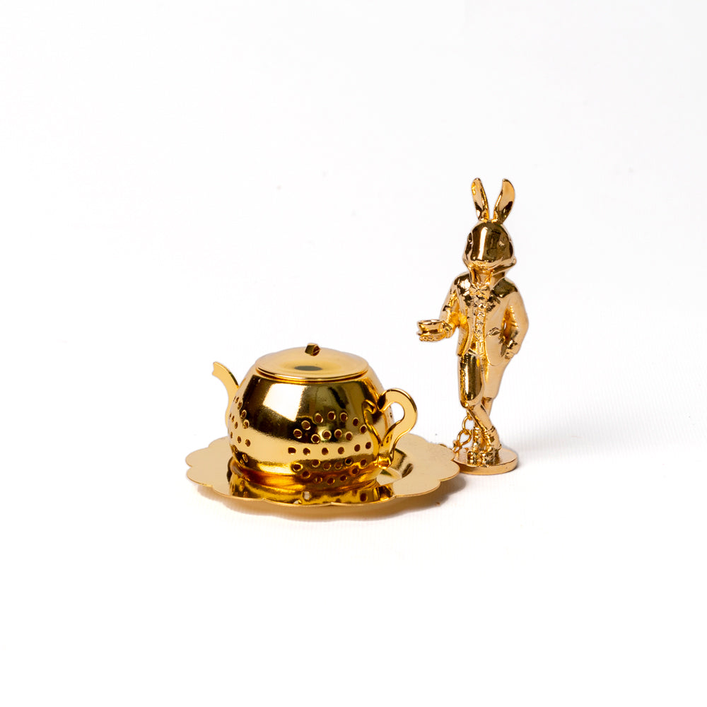 Box Regalo Dammann Freres Breakfast set per infusi con teiera e figurina decorativa dorata - DeMatteis.it