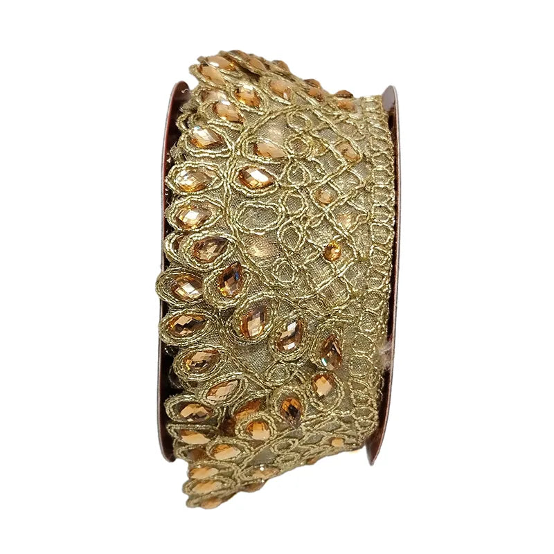 Nastro Decorato Oro 5 Metri per decorazioni e confezioni regalo con lavorazione artigianale - DeMatteis.it