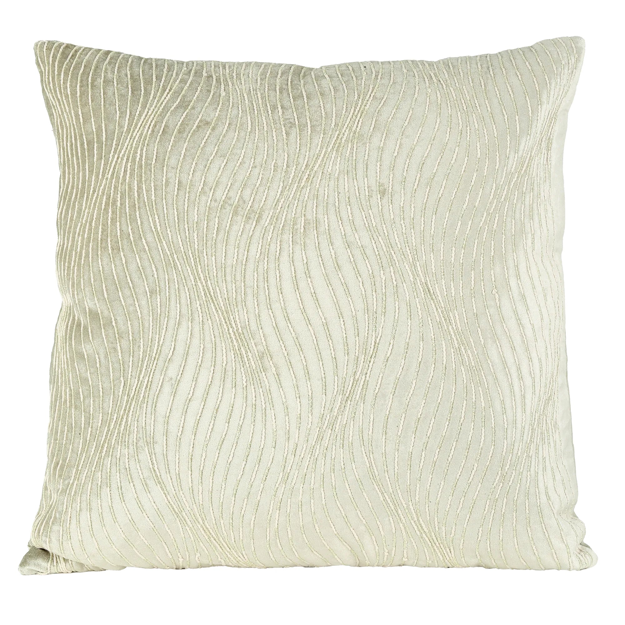 Cuscino 45x45 Cm Velluto Crema Decoro Crema