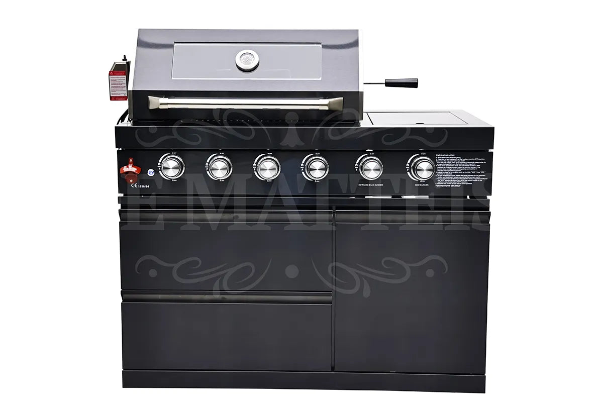 Barbecue A Gas Pro 4 Fornello E Girarrosto