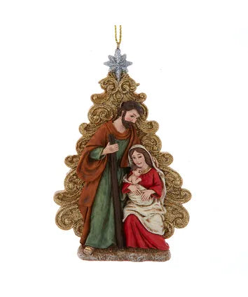Pendente Natività con Albero decorativo da 10 cm per addobbi natalizi e ornamenti religiosi - DeMatteis.it