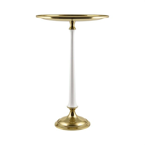 Alzata Media Oro Avorio D 27x30 Cm